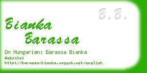 bianka barassa business card